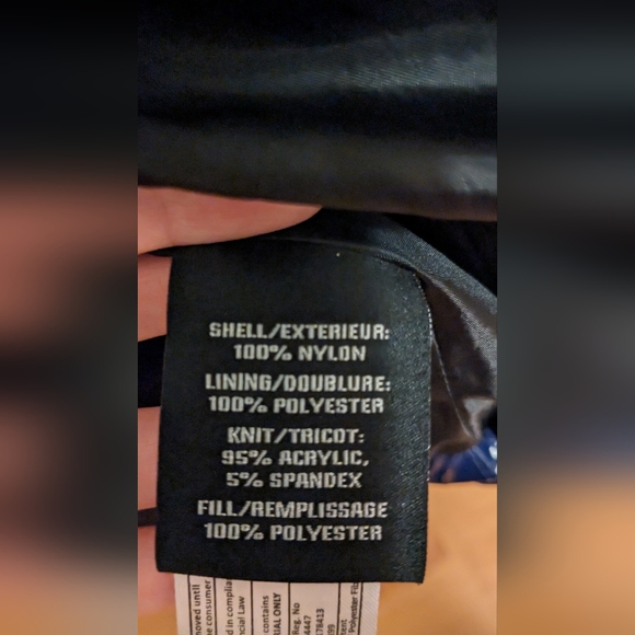 Bagatelle women blue black cropped puffer jacket xs with zip and velcro closure - Picture 7 of 11